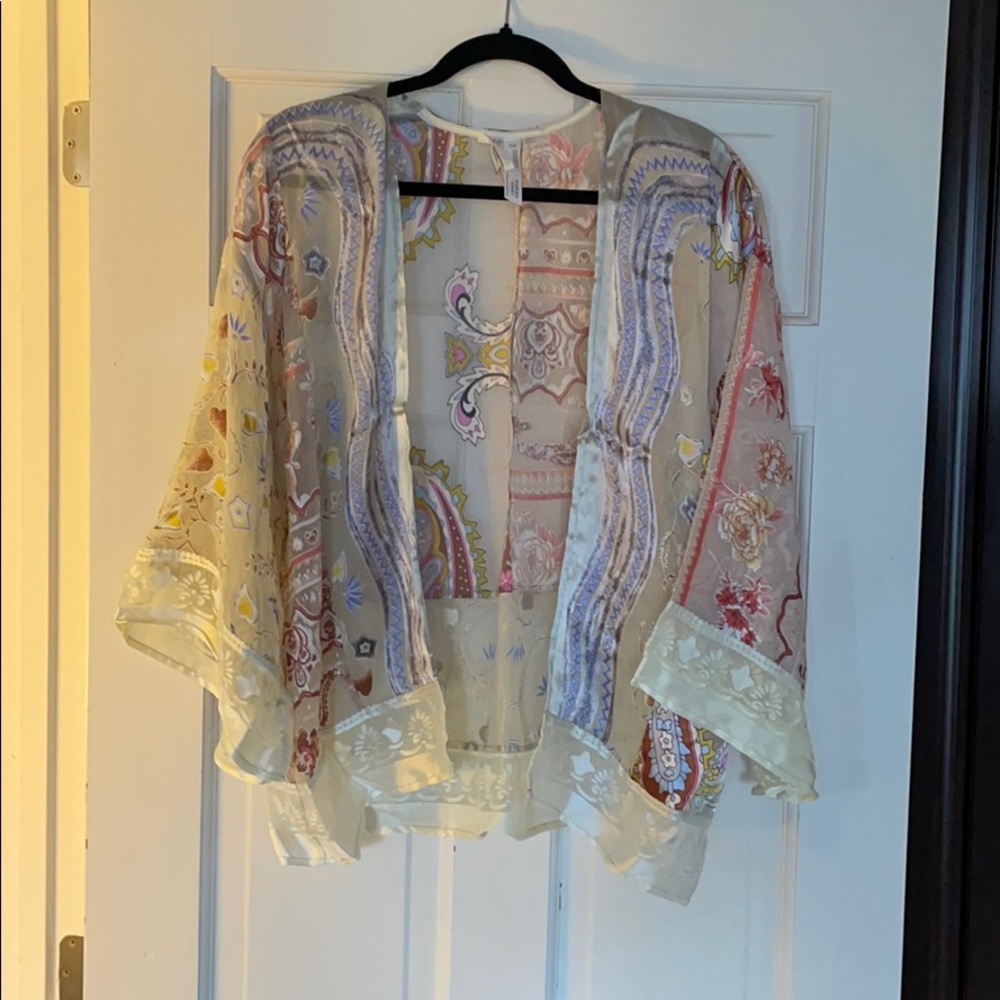 Kimono sheer top- Floreat